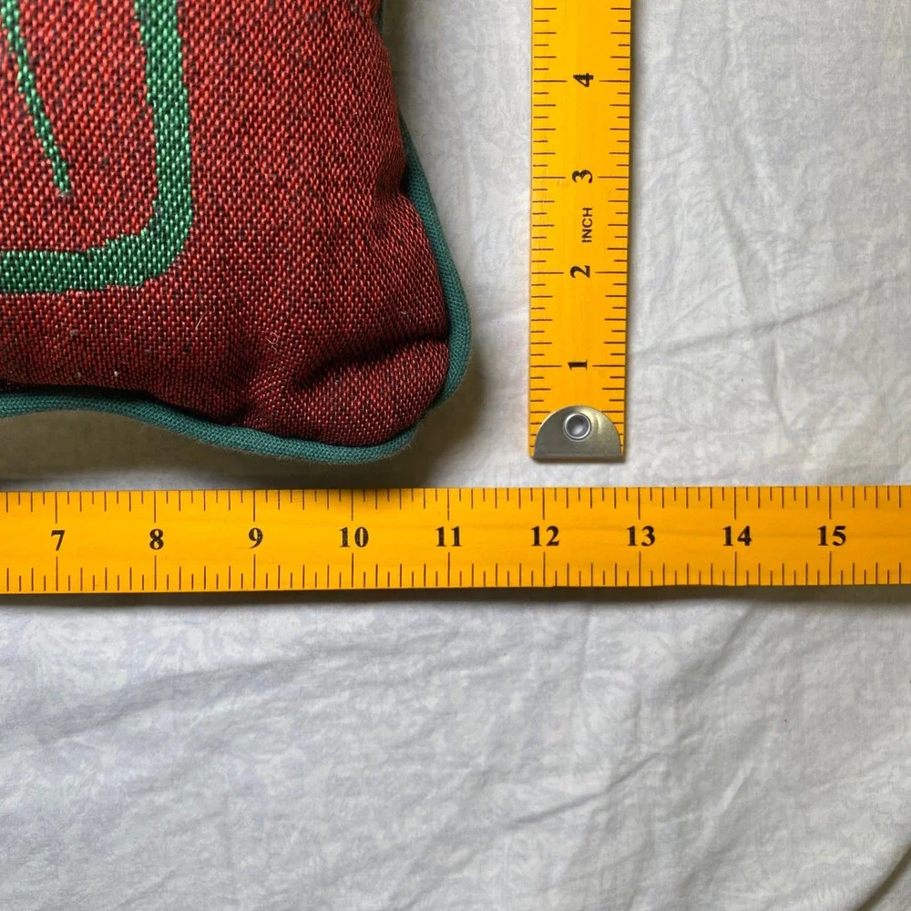 Vintage Christmas Santa Snow Globe Tapestry Throw Pillow 11x16 Holiday Decor